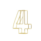 8" Tall Gold Freestanding 3D Decorative Metal Wire Numbers, Wedding Table Numbers -4