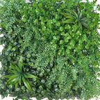 13 Sq. ft. Artificial Boxwood Fern Greenery Garden Wall, Grass Backdrop Mat, Indoor Outdoor UV Protected Assorted Foliage - 4 Panels