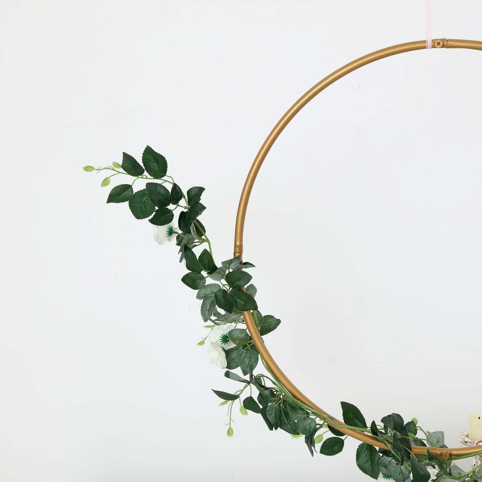 24" Gold Heavy Duty Metal Hoop Wreath, Floral Hoop