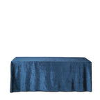 Premium Velvet 90"x156" Rectangle Tablecloth Navy Blue - Reusable Soft & Seamless Table Cover