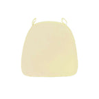 Chiavari Chair Cushion with 1.5" Thick Memory Foam and Ties Ivory - Stylish Removable Cover for Comfort
