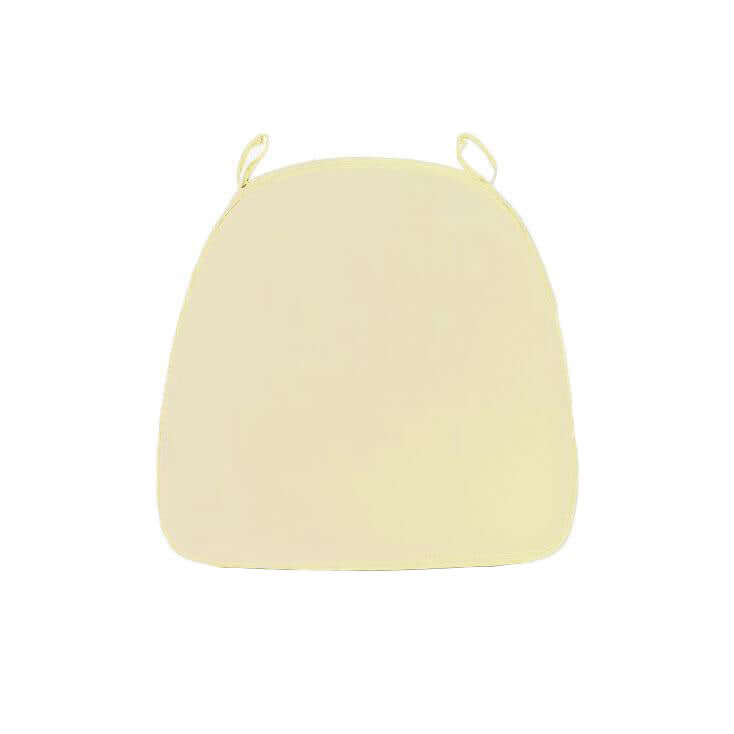 Chiavari Chair Cushion with 1.5" Thick Memory Foam and Ties Ivory - Stylish Removable Cover for Comfort