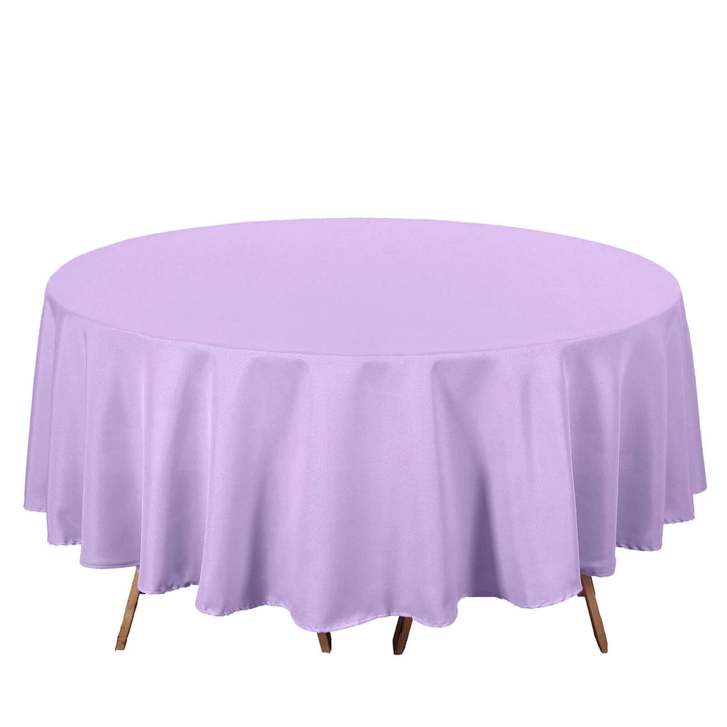 Polyester 90" Round Tablecloth Lavender Lilac - Stain & Wrinkle-Resistant Table Cover