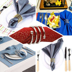 4 Pack Gold Plated Spiral Aluminum Napkin Rings