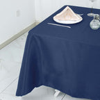 Premium Polyester Square Tablecloth 70"x70" Navy Blue 220GSM Wrinkle-Resistant Table Cover