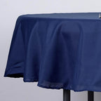 Polyester 90" Round Tablecloth Navy Blue - Stain & Wrinkle-Resistant Table Cover