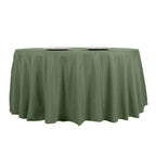 Polyester 108" Round Tablecloth Olive Green - Wrinkle-Resistant Table Cover