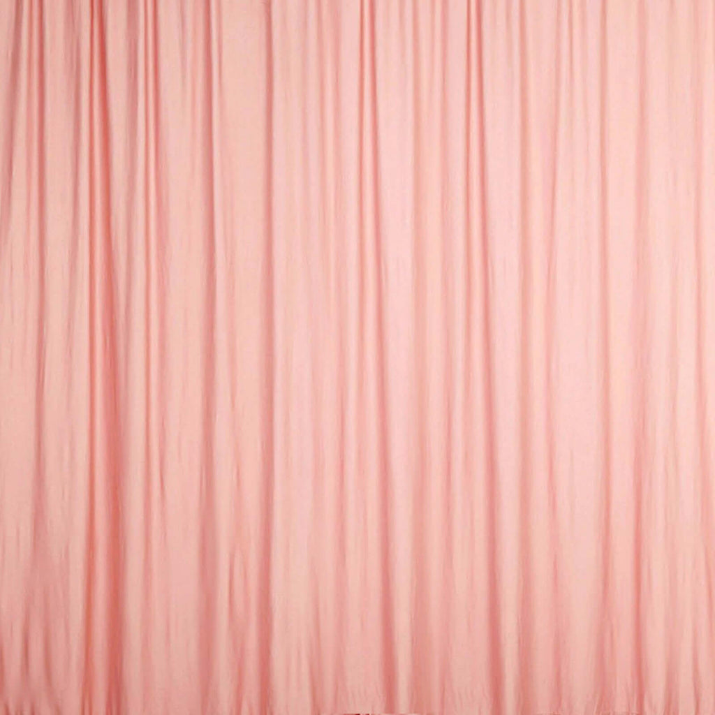 2 Pack Dusty Rose Scuba Polyester Event Curtain Drapes, Durable Flame Resistant Backdrop Event Panels Wrinkle Free with Rod Pockets - 10ftx10ft