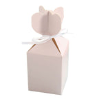25 Pack Blush Floral Top Satin Ribbon Party Favor Candy Gift Boxes