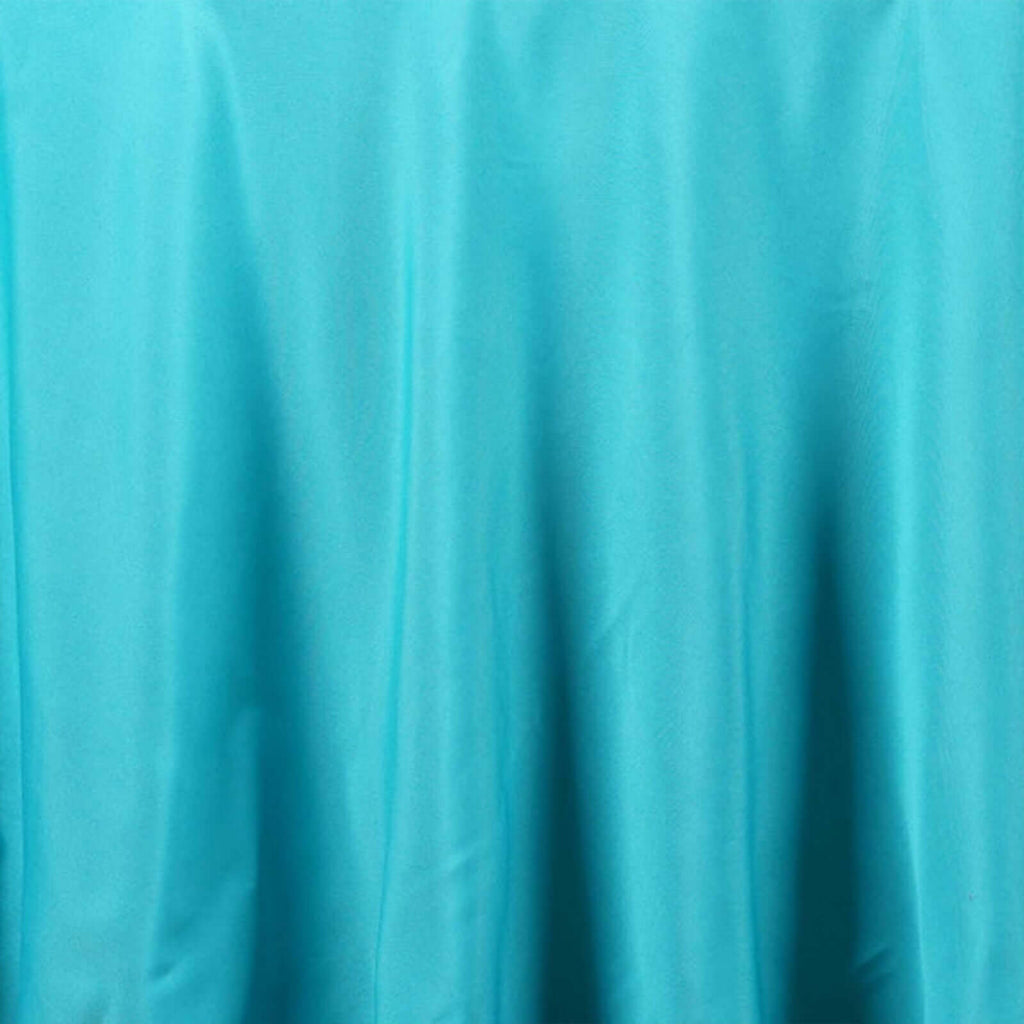 Polyester 120" Round Tablecloth Turquoise - Seamless Wrinkle-Resistant Table Cover