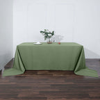 Polyester 90"x156" Rectangle Tablecloth Olive Green - Seamless Wrinkle-Resistant Table Cover