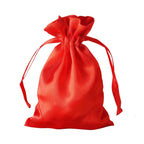 12 Pack 4"x6" Red Satin Drawstring Wedding Party Favor Gift Bags