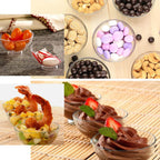 24-Pack Plastic Mini Dipping Bowls Clear - Durable Disposable Bowls for Snacks 2oz