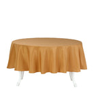 Polyester 90" Round Tablecloth Gold - Stain and Wrinkle-Resistant Table Cover for Party & Gatherings