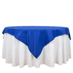 Premium Polyester 70"x70" Table Overlay Square Tablecloth Royal Blue 220GSM Wrinkle-Resistant Table Cover