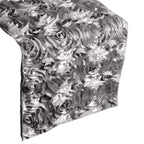 Rosette Satin 14"x108" Table Runner Silver - Grandiose Design