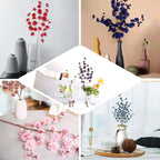 2 Branches 42" Tall White Artificial Silk Carnation Flower Stems