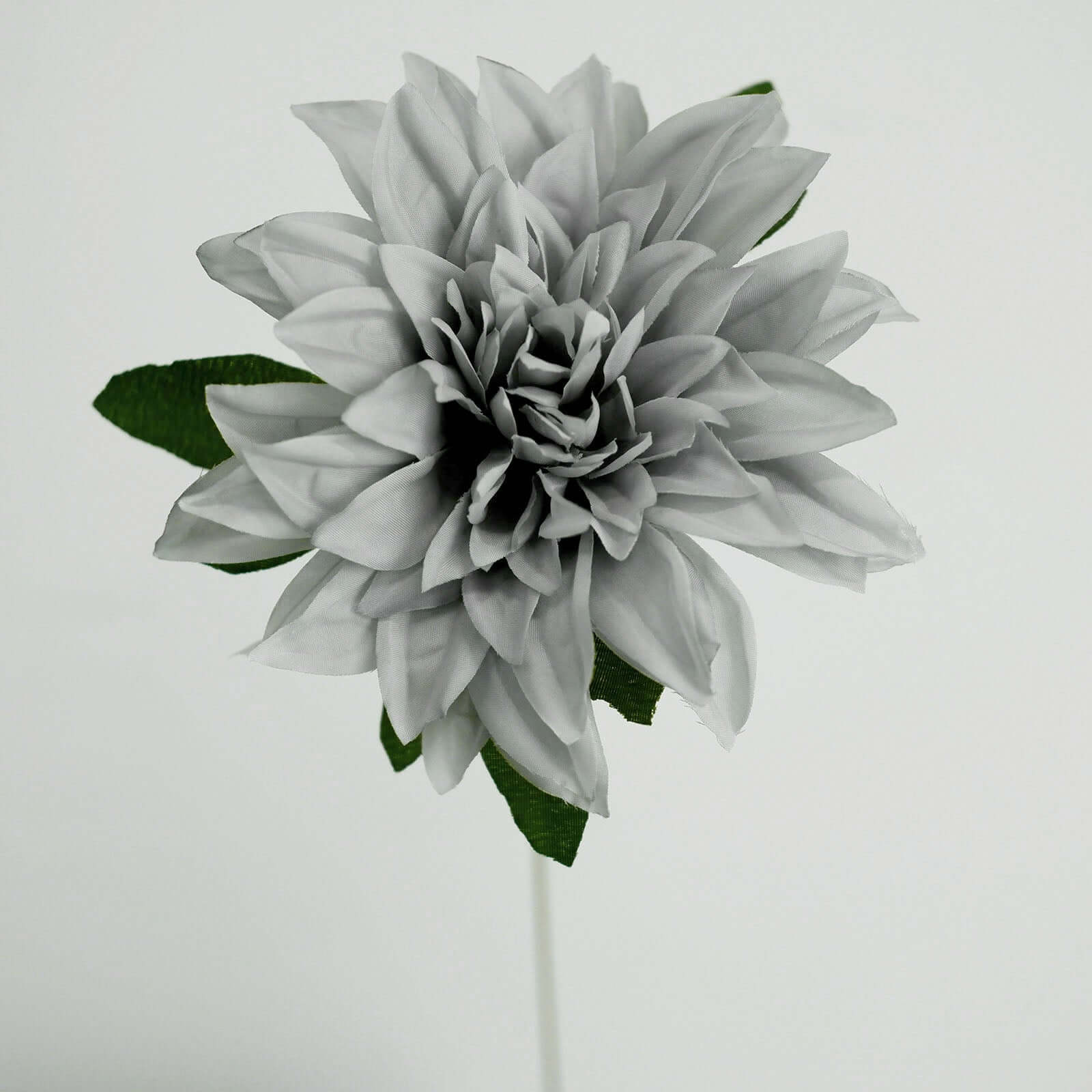 2 Bouquets 20" Silver Artificial Silk Dahlia Flower Spray Bushes