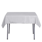 Polyester Square 54"x54" Tablecloth Silver - Wrinkle-Resistant & Durable Table Cover