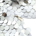 8ftx7ft Silver Big Payette Sequin Sparkly Hexagon Backdrop Stand Cover