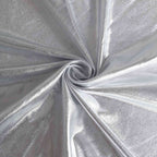 Stretch Spandex 72"x30" Rectangle Table Top Cover Metallic Silver - Easy to Install Fitted Table Topper Cap