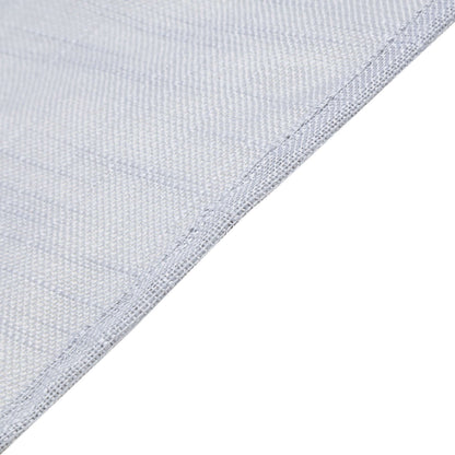 Linen 72"x72" Table Overlay Square Tablecloth Silver - Slubby Textured Wrinkle-Resistant Design for Stylish Occasions