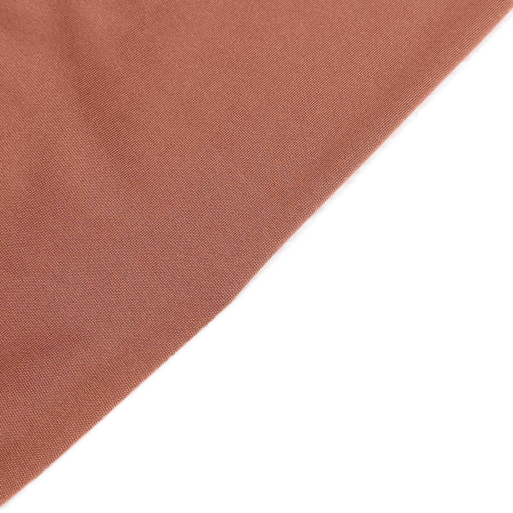 5 Pack Stretch Spandex Chair Sashes Terracotta (Rust) - Fitted Finish Two Ply Heavy Duty Chair Bands 5"x12"