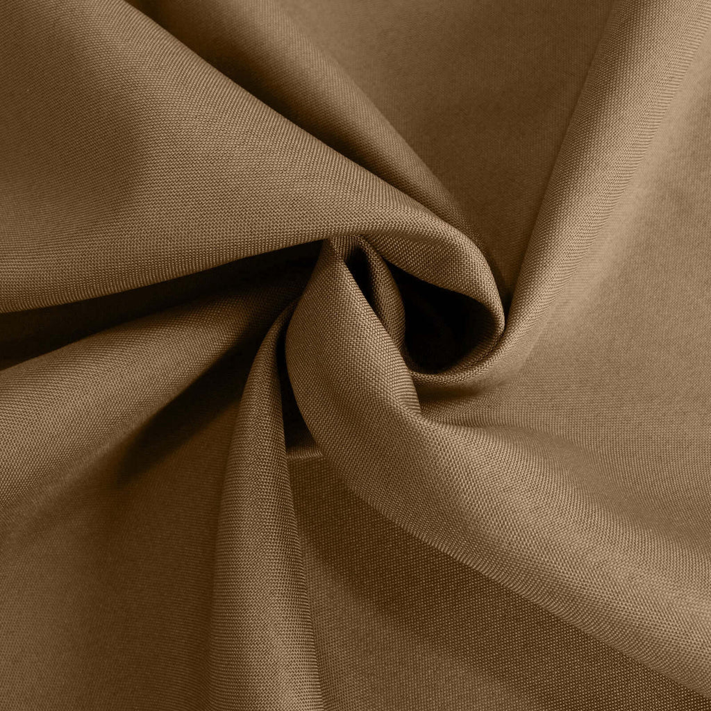 Polyester 120" Round Tablecloth Taupe - Seamless Wrinkle-Resistant Table Cover
