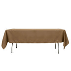 Polyester 60"x102" Rectangle Tablecloth Taupe - Durable and Stylish Table Cover