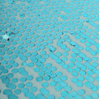 Sequin 90"x132" Rectangle Tablecloth Turquoise - Seamless Big Payette Table Cover