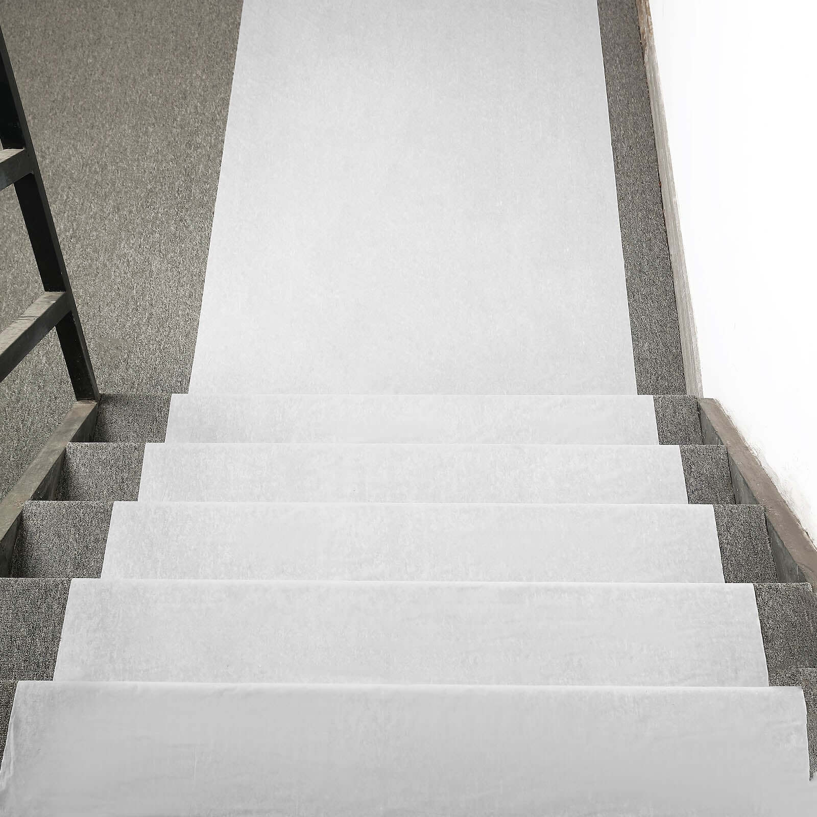 40"x100ft White PVC Aisle Runner