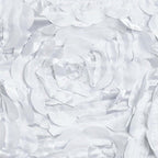 5 Pack Satin Spandex Chair Sashes White - Exquisite Rosette Design Stretch Chair Bands 6"x14"