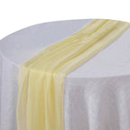 Chiffon 6ft Table Runner Yellow - Flowy & Lightweight Table Decor
