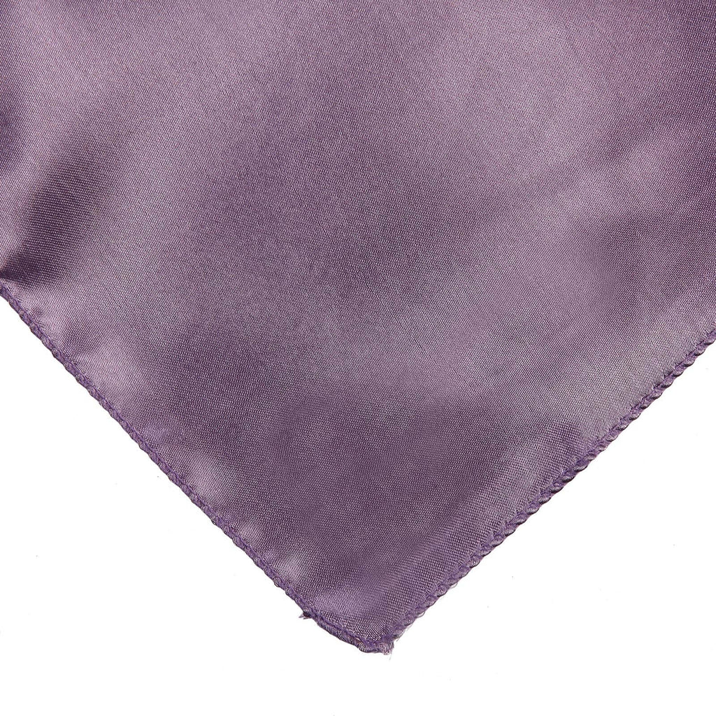 Satin 60"x60" Table Overlay Square Tablecloth Violet Amethyst - Smooth Silky Touch Table Cover
