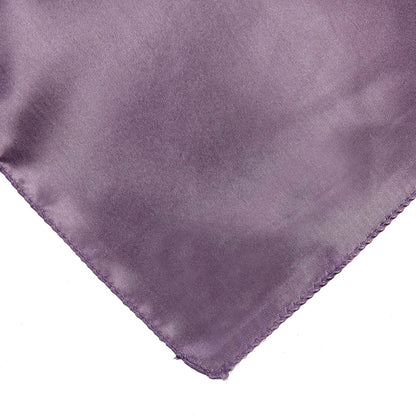 Satin 60"x60" Table Overlay Square Tablecloth Violet Amethyst - Smooth Silky Touch Table Cover