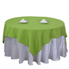 Polyester 70"x70" Table Overlay Square Tablecloth Apple Green - Wrinkle-Resistant & Durable Table Cover