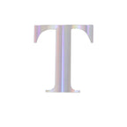 4 Pack 5" Iridescent Alphabet Stickers Banner, Customizable Stick on Letters - T