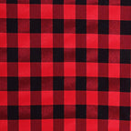 5 Pack Polyester 15"x15" Napkins Black/Red Buffalo Plaid Gingham Style Cloth Napkins