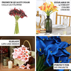 20 Stems 14" White Artificial Poly Foam Calla Lily Flowers