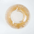 Glass Flower Vase Gold Foiled Crackle Bubble - Decorative Floral Centerpiece for Tables 6"