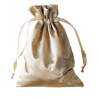 12 Pack 5"x7" Champagne Satin Drawstring Wedding Party Favor Gift Bags
