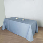 Polyester 90"x156" Rectangle Tablecloth Dusty Blue - Seamless Wrinkle-Resistant Table Cover