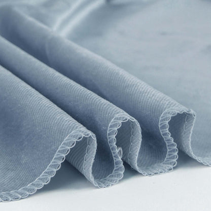 Premium Velvet 120" Round Tablecloth Dusty Blue - Reusable Soft & Seamless Table Cover