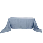 Taffeta 90"x132" Rectangle Tablecloth Dusty Blue - Seamless Accordion Crinkle Table Cover