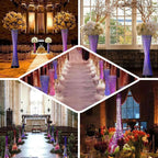 3.5ft Color Changing LED Metal Eiffel Tower Columns LED Lamp, Night Light Wedding Centerpiece