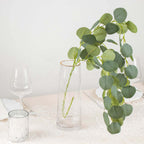 3 Pack 41" Green Real Touch Hanging Silk Silver Dollar Leaf Plant Stems, Artificial Indoor Eucalyptus Sprays