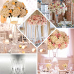 Set of 2 Glass Trumpet Vases Reversible Clarinet Design Clear - Stylish Flower Centerpieces for Events 24"