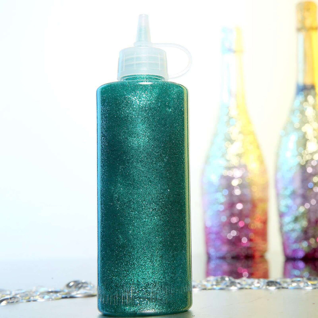 Metallic Glitter Glue Turquoise - Washable Nontoxic Art Glue for Fun DIY Projects Scrapbooking & Party Decor 4 oz Bottle