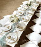 6-Pack Dining Table Mats Floral Design Gold - Metallic Vinyl Round Non-Slip Mats for Tables 15"