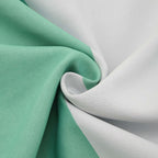 2 Pack White Mint Cabana Stripe Thermal Blackout Window Curtain Grommet Panels, Noise Canceling Curtains - 52"x64"